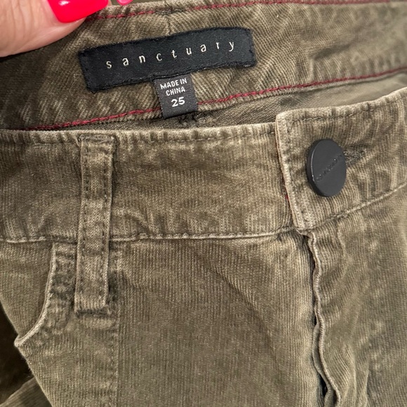Sanctuary Olive Green Bootcut Corduroy Pants - Picture 4 of 11